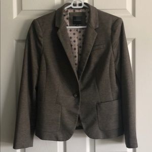 Brown gray short blazer - great condition